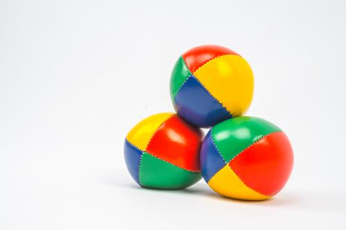 Colorful juggling balls