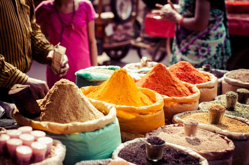 Gewürzmarkt in Indien