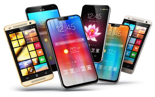 Smartphones de différents fabricants